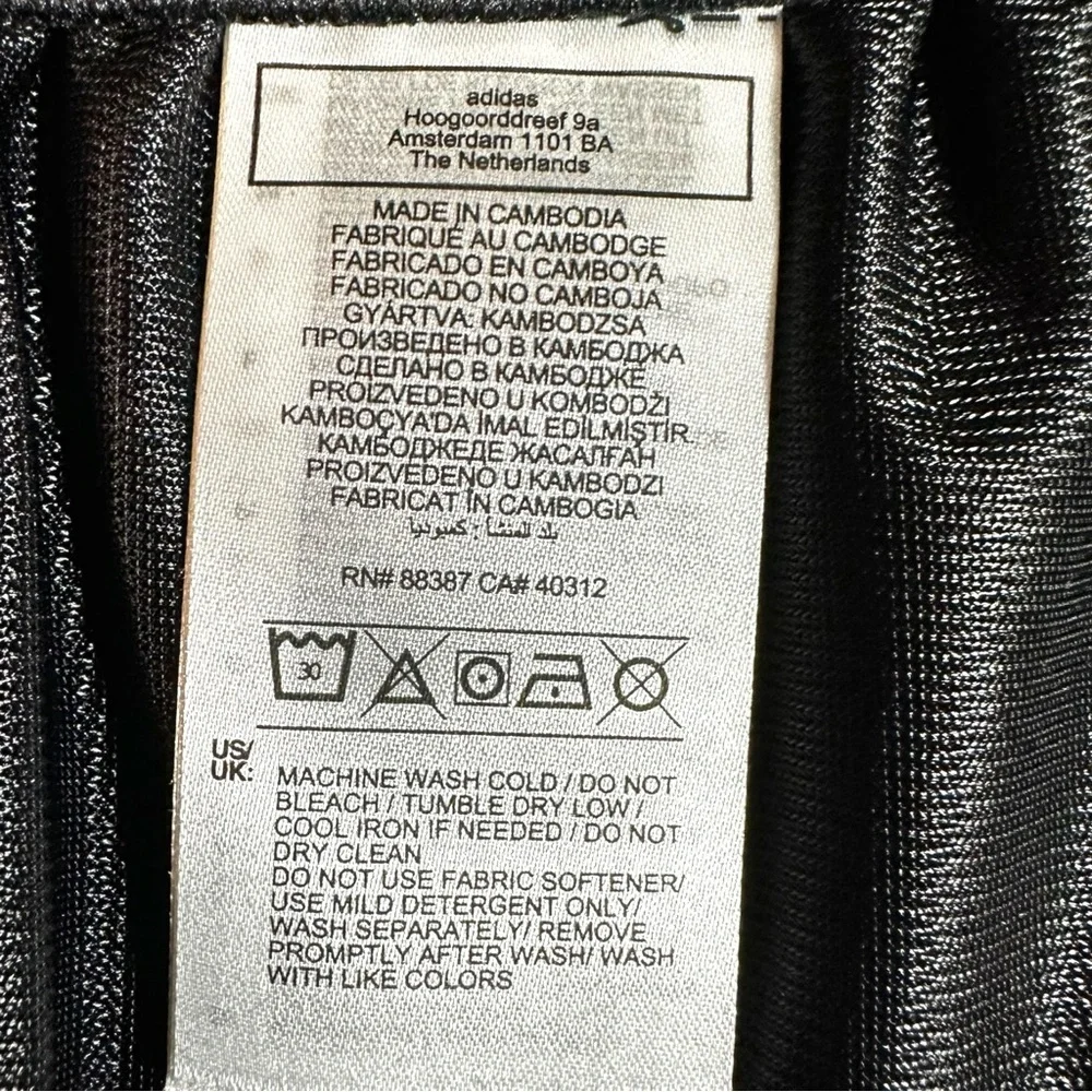 adidas Black Track Pants White Stripes Sz S NWT Sereno Joggers Zip Pockets logo - Picture 9 of 12